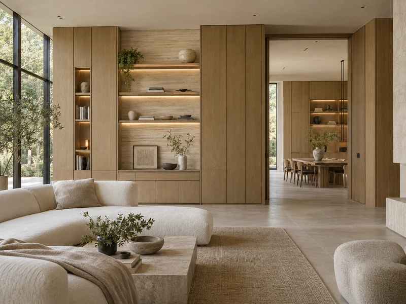 Warm wood and natural material design inspiration